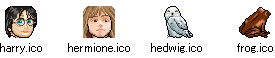 harry potter hermione hedwig frog icons
